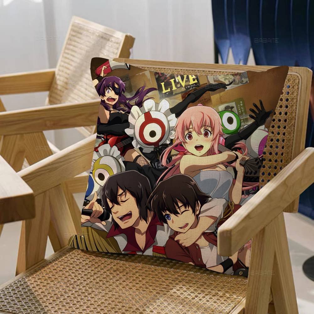 Anime The Future Diary Cushion Cover Pillow Cover Decor Pillowcase Printed Cushion Case for Couch