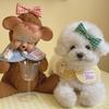Lovely Cat Scarf Bowknot Pet Cloak Cute Pet Bibs Hair Clip Set  Pet Party Supplies