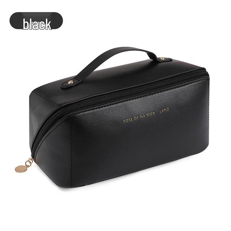 

Women s 2025 Portable PU Makeup Bag: Large Capacity Handbag for Makeup Brushes & Travel Essentials