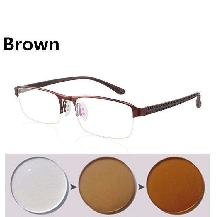 

Полуободковые солнцезащитные фотохромные очки для коррекции близорукости для мужчин, уличные, с затемнением, мужские, для близорукости, с диоптриями 0 -0.5 -0.75 до -6.0 Myopia -6.0