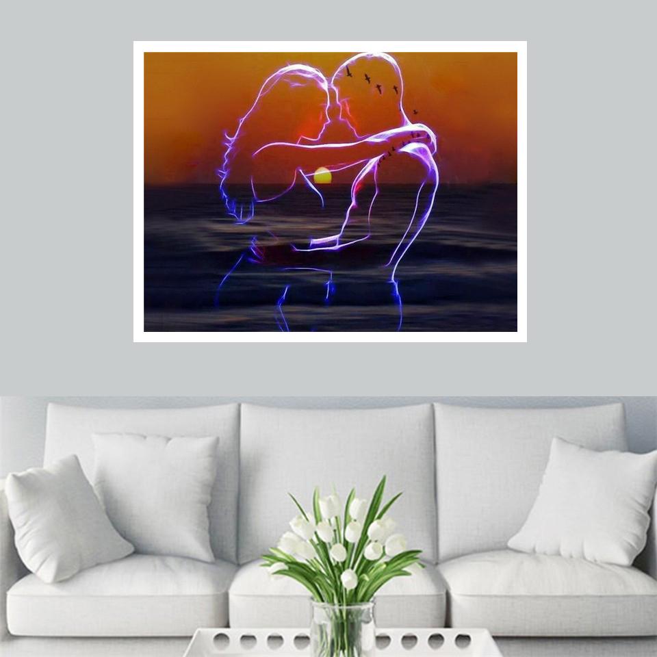 Čtvercový/kulatý diamantový obraz drahokamu pár portrétní obrázek 5D diamantová výšivka Mozaika ručně vyrobený dárek