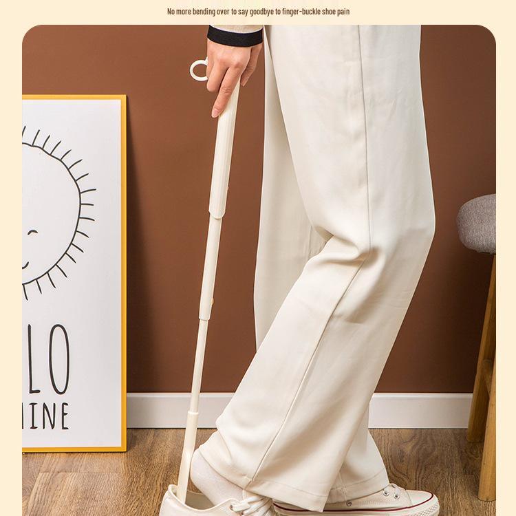Extended Long-Handled Shoehorn for Easy Shoe Wear - Ideal for Seniors and Pregnant Women