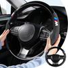 2 Stück rutschfeste Wildleder-Leder-Autolenkrad-Schutzhülle für M-Emblem E46 E36 E34 F10 E90 F30 E60 F30 E53 E30 E92 E87