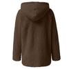 Winter Dicke Warme Mit Kapuze Outwear Frauen Elegante Bär Faux Pelz Mantel Weiche Fleece Jacke Weibliche Tasche Zipper Mantel Femme