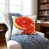 Grapefruitillustration Cushion Cover Anti-Dust Mite Short Plush Pillowcase - Invisible Zipper Silky Soft Sofa Cushion Cover