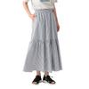 Afternoon Tea Living Skirt JN88 Striped Shirred Skirt, Size M, Navy