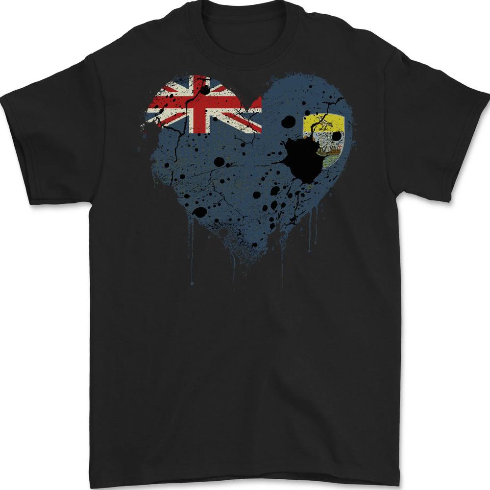 Love Flag Saint Helena Football Unisexs TShirt 100 Cotton S
