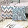 Blue and White Geometric Decorative Pillowcase Living Room Office Home Pillowcase Car Ornaments