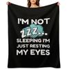 Ich schlafe nicht, ich ruhe nur meine Augen aus Wurfdecke halloween Weiche Karos Retro Lose Decken