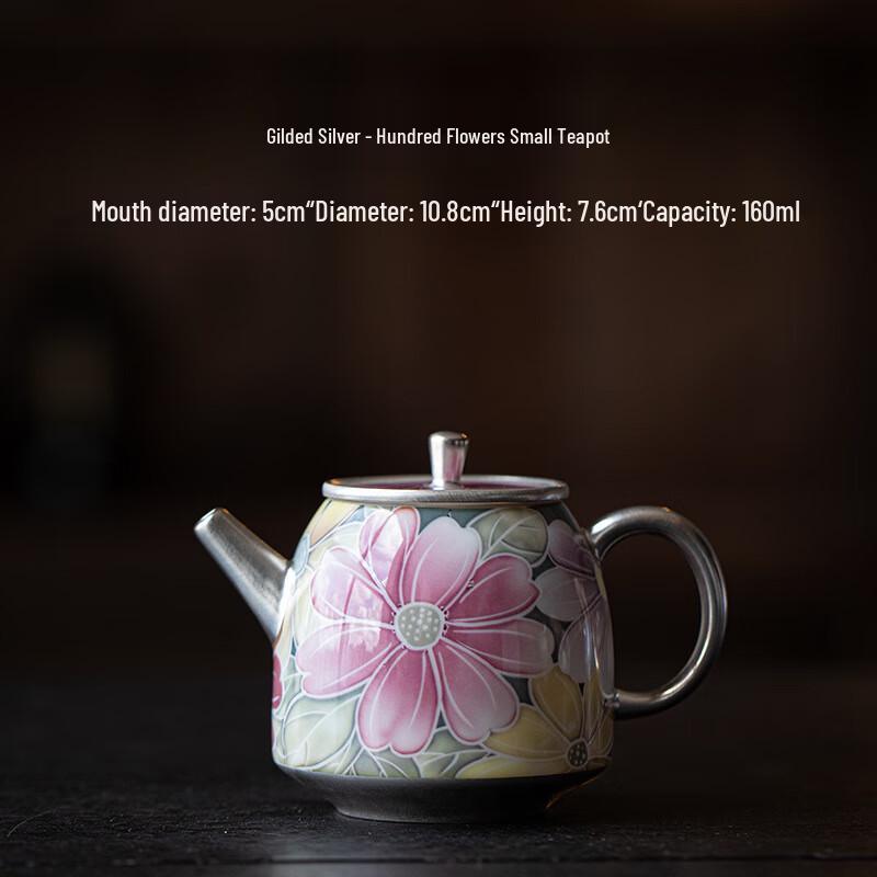 Cha Xun Silver-Plated Dragon Teapot