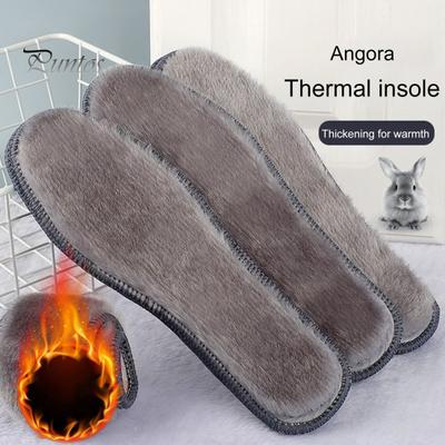 2 Paar Winter Warm Plüsch Einlegesohlen Verdicken Kunstfell Fleece Schuhe Insert Flauschige Thermo Schuhpolster für Männer Frauen Stiefel