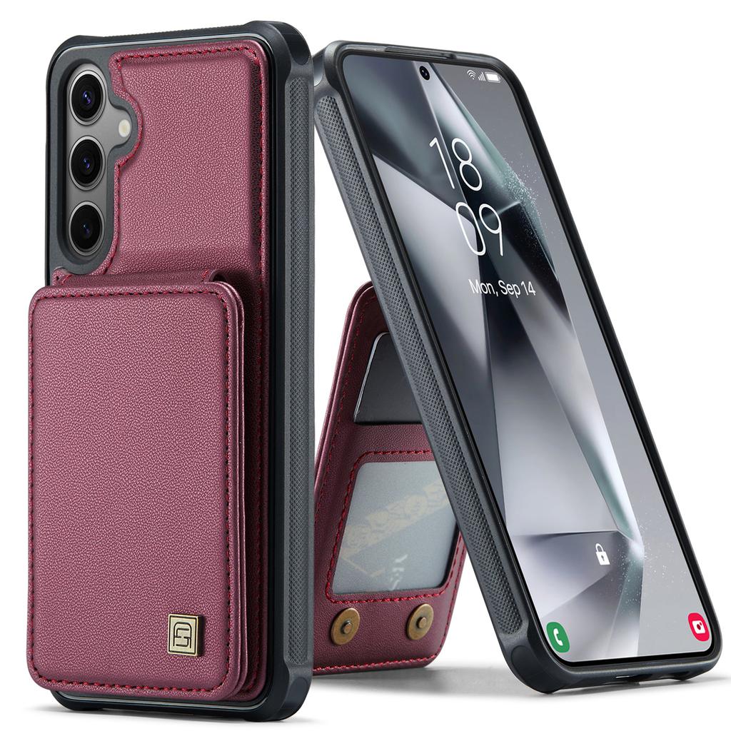 Magnetic Cards Solt Wallet Leather Case for Samsung Galaxy S24 Ultra S23 FE S22 Plus A55 A35 A15 A54 A14 A24 A34 5G Stand Cover