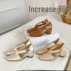 Women's Versatile Ballet-Style Summer Shoes with Lace-up, Inner Height Increase, and Soft Breathable Sole