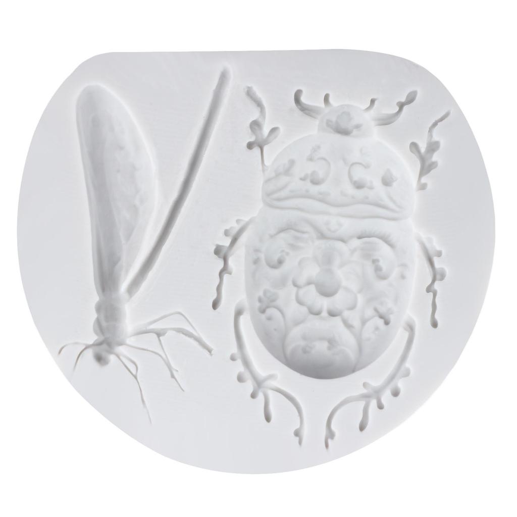 Libellen Silikonformen Käfer Fondantform Kuchen Dekorationswerkzeuge Cupcake Topper Süßigkeiten Schokolade Gumpasteform