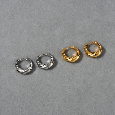 Nischen Design Sinn für Trend Verdrehte Glänzende Ohrringe Ohrringe Stil Persönlichkeit Eleganz Temperament Vielseitige Ohrringe Damen