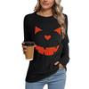 Europe, America, Autumn and Winter New Women's Sweater Casual Smiley Face Long Sleeve Round Neck Pullover Knitted Top Women