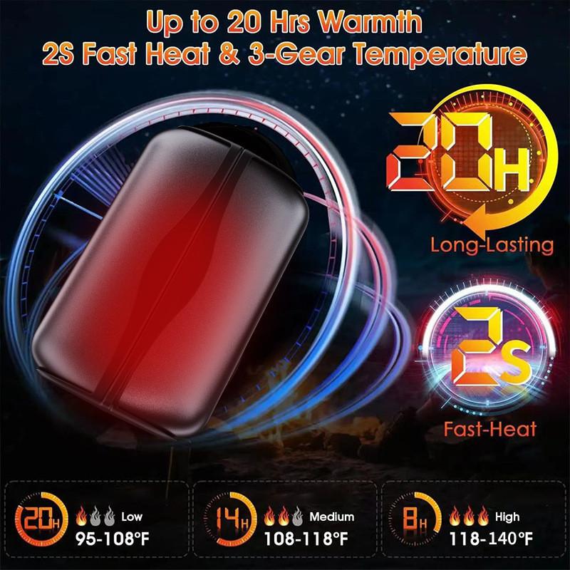 5000mAhx2 Magnetic Hand Warmer USB Charging Double-sided Heating Split Type Electric Hand Warmer Charging Device