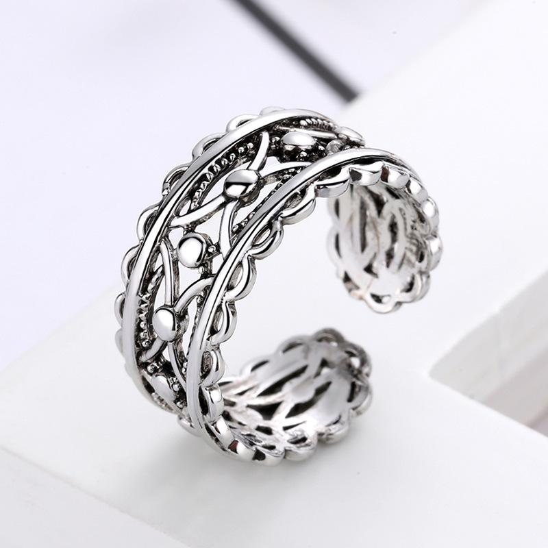 925 Sterling Silver Ring Open Adjustable Silver/Gold Ring Fashion Exquisite Student Girlfriend Jewelry Accessories Wedding Party