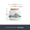 Nanshan Series Large Ceramic Tea Caddy - A Thousand Li Design