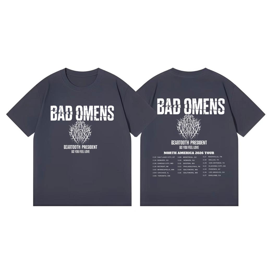 Bad Omens Do You Feel Love Tour 2026 Tshirt Men Women Fashion Rock Short Sleeve T Shirts Summer Casual Loose Cotton Tshirts