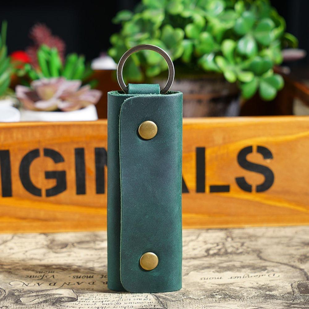 Minimalist Mini Key Bag Genuine Leather Pocket Keychain Case Men Car Key Pouch  Small Gifts
