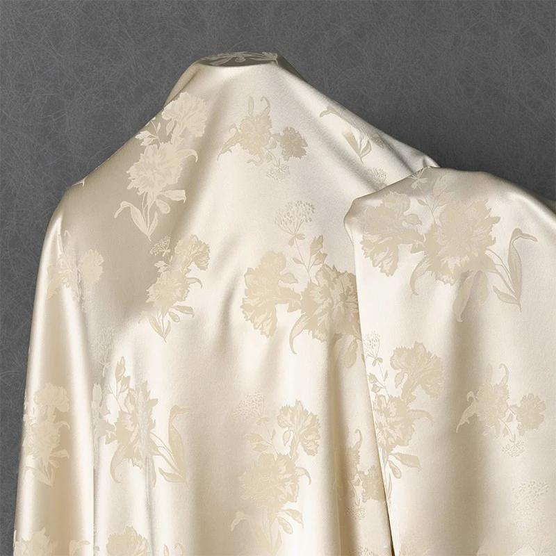 100x150cm Acetátový saténový žakárový materiál na šaty, košile, hedvábně hladký, lesklý, velkoobchodní látka na oděvy, šití, DIY materiál