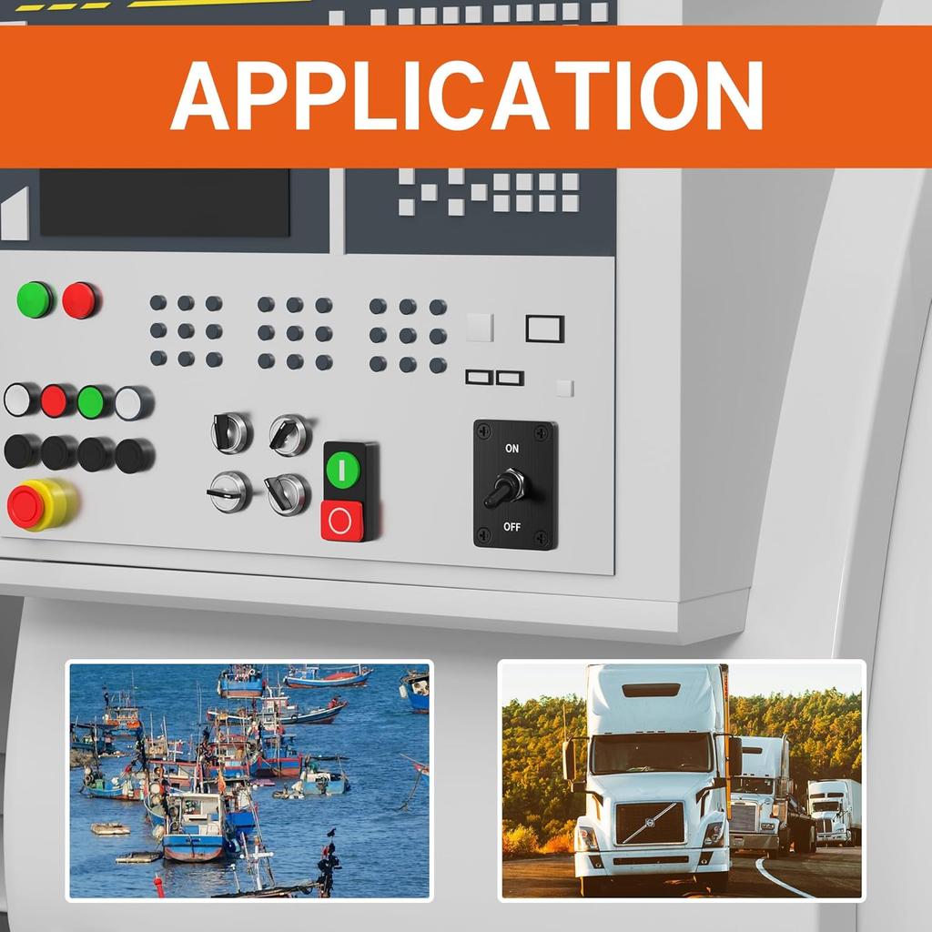 Heavy Duty Waterproof Toggle Switch 12V DC 30A 2 Pin SPST ON/Off Toggle Switch With Mounting Panel For Marine Boat Automotive