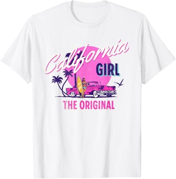 

The Original California Girl | Cute Pink Girly California T-Shirt 4XL