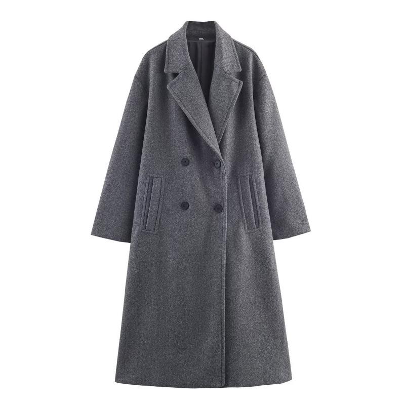

European American Women s Fashion Casual Loose Soft Coat Jacket Medium серый