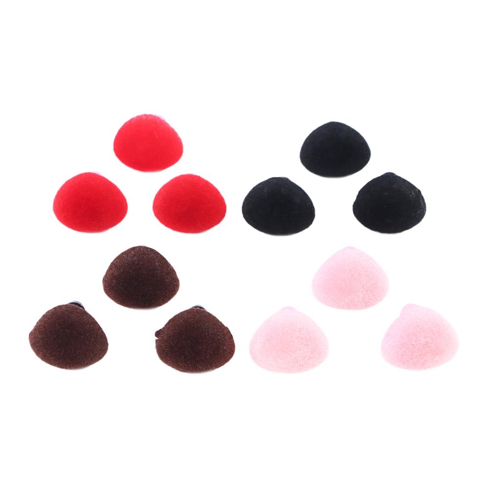 DIY Bear Toy Velvet Nose Buttons Safety Nose Flocking Nose Bear Nose Triangle Noses Dolls Nose