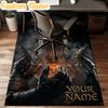 Custom Name Journey Through Middle-earth Rug Office Rug Chair Mat Non Slip Carpet Rugs for Bedrooms Dining Room Living Room Home Decor gifts