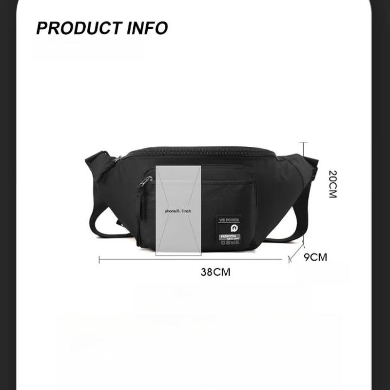 Portable Waterproof Men's Chest Bag Multi-functional Outdoor Sports Sling Bag Travel Shoulder Bag Waist Pack Crossbody