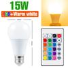 220V E27 LED Bombillas LED 3W 5W 10W 15W IR Remote Control Changeable Colorful RGB LED Lamp Spotlight Bulb Christmas Halloween Atmosphere Lights