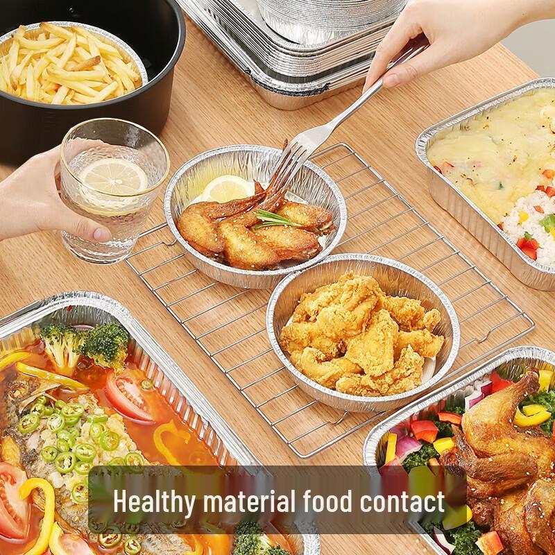 MARYYA 700ml Round Aluminum Foil Pans (10-Pack)