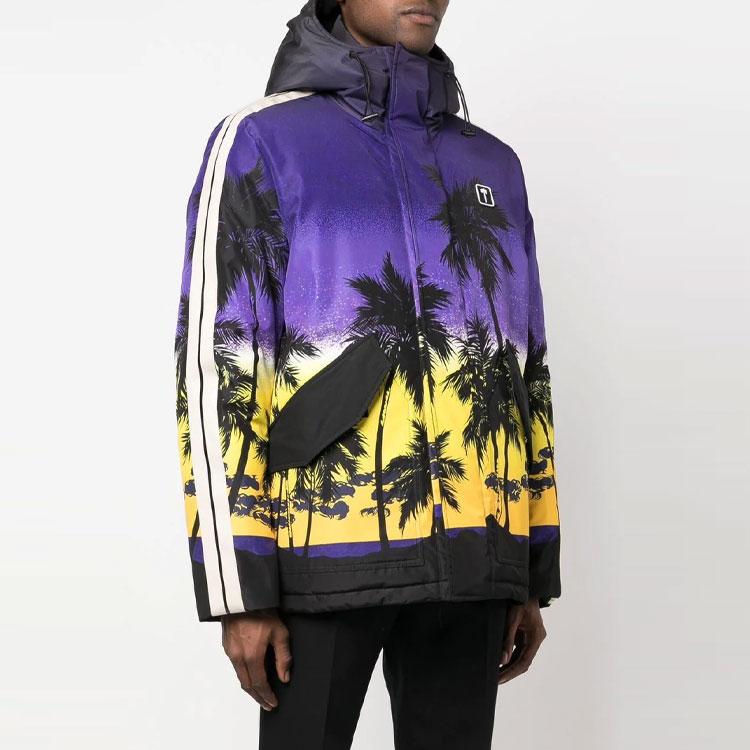 Palm Angels sunset-print hooded jacket PMKP001S23FAB0023710