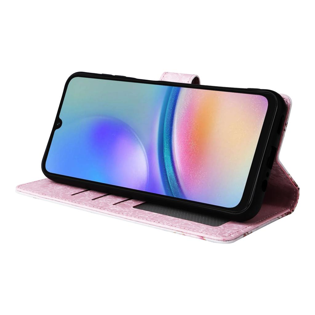 For Samsung Galaxy A05s 4G Case Floral Aesthetic RFID Blocking Leather Phone Cover