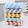 4Pcs 30x30cm Wave Soft Coral Velvet Kitchen Hand Towel Dishcloth Non-stick Oil Cleaning Wipe Cloth Scouring Pad