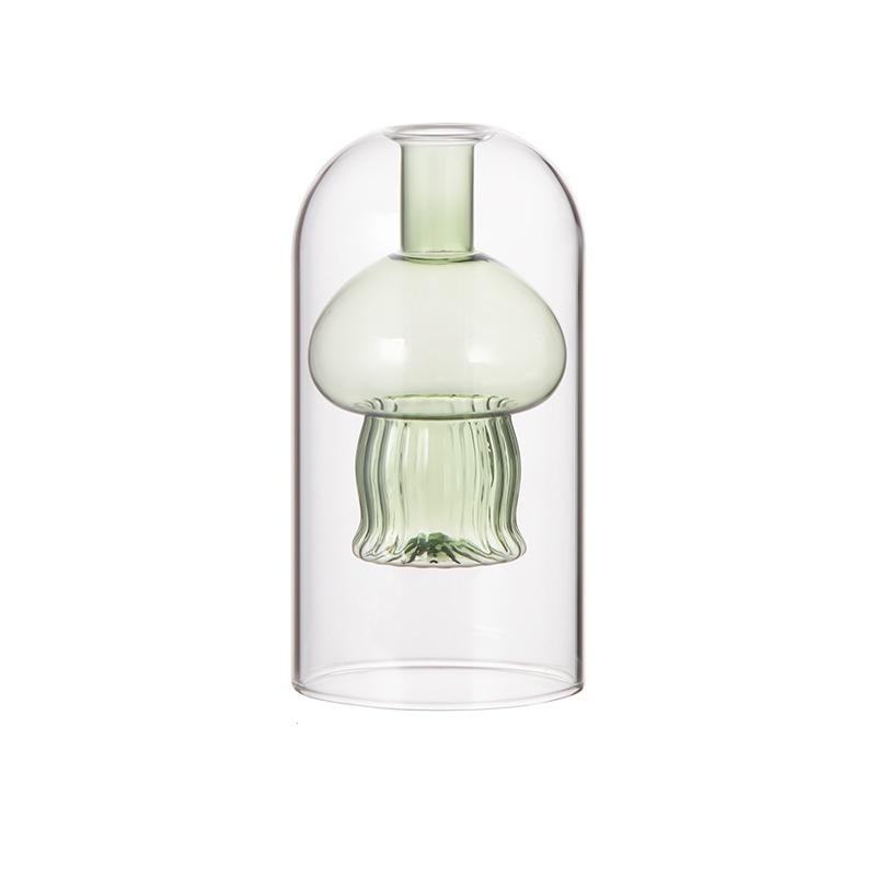 Glass Candlestick Cartoon Jellyfish Candle Holder Ocean Scented Bottle Essential Oil Candle Stick Holder Home Decoration