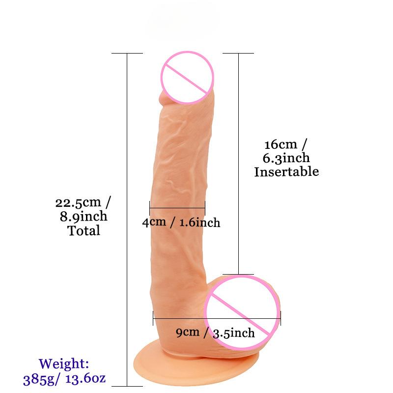 Velké a malé dildo s přísavkou Manuální dildo Tenké dildo Mužský ženský masturbátor