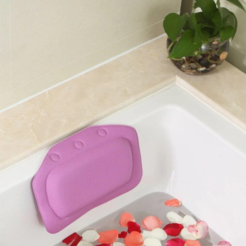 Cuscino per vasca da bagno con poggiatesta morbido con ventosa Cuscino per vasca da bagno SPA Forniture per il bagno in PVC 21*31 cm Accessori per il bagno