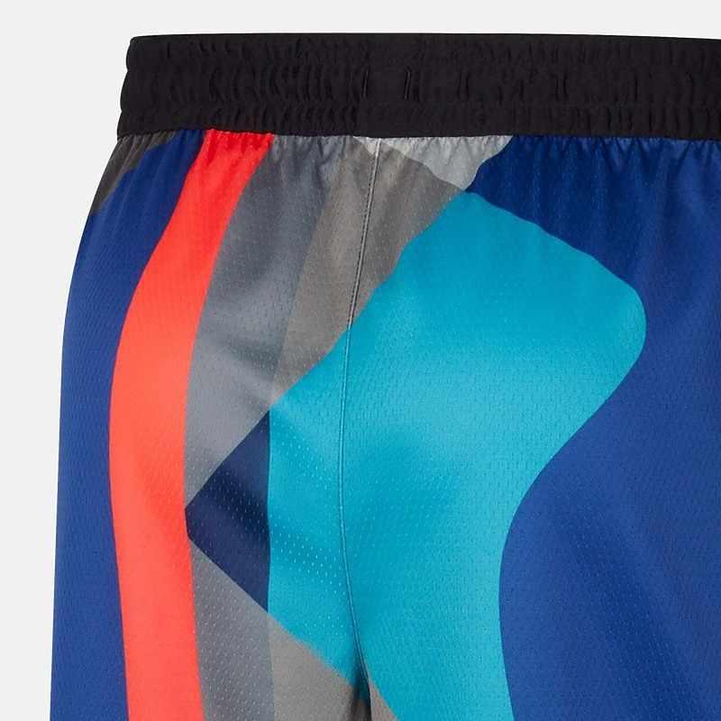 Nike NBA x KAWS Brooklyn Nets City Edition Swingman Shorts Grau/Blau/Schwarz Herren Streetwear DX8694-010