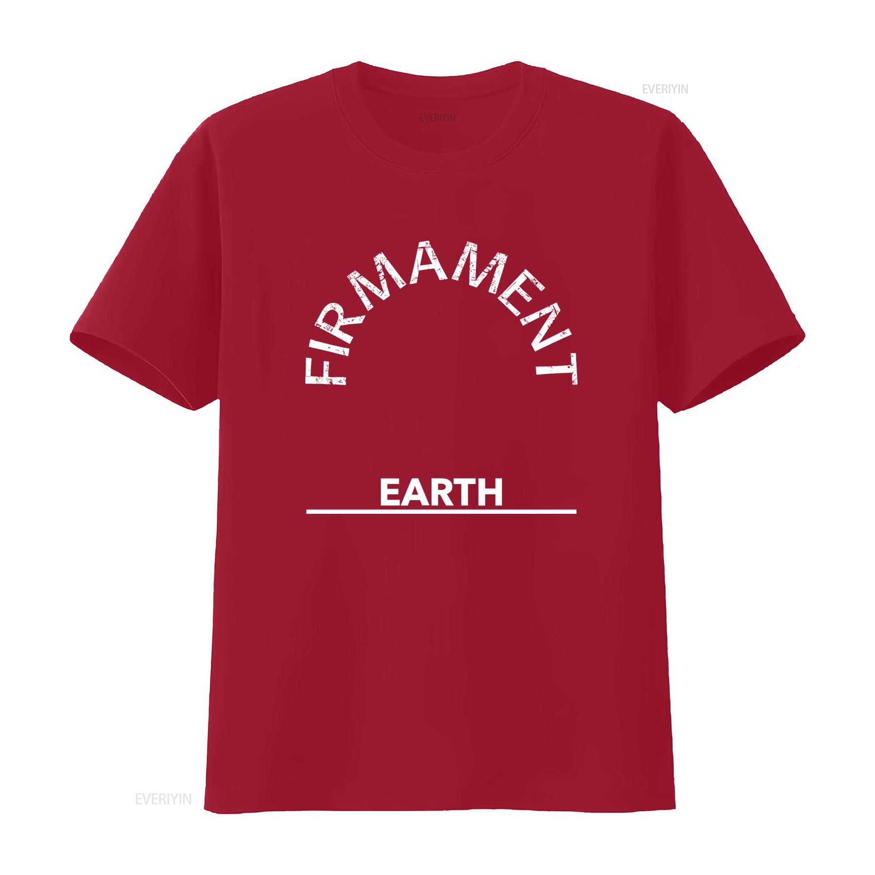 

Firmament Flat Earth T Shirt Unique Design for Trendy Fashion Lovers vintage Washed Stylish Top For Everyday Wear streetwear S