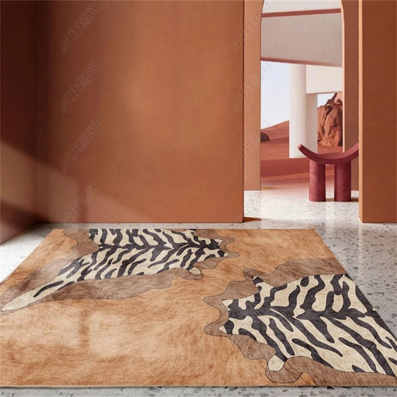Modern Living Room Decoration Carpet Home Zebra Pattern Study Cloakroom Carpets Bedroom Bedside Non-slip Rug Luxury Floor Mats
