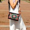 Yunnan Ethnic Embroidered One-Shoulder Crossbody Bag with Three Zippers - Large Size for Ladies