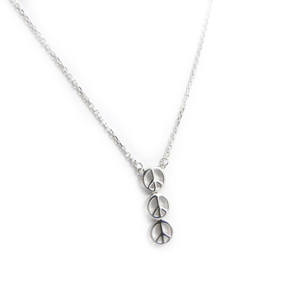 Les Trésors De Lily [G9060] - Silver Necklace 'Peace'