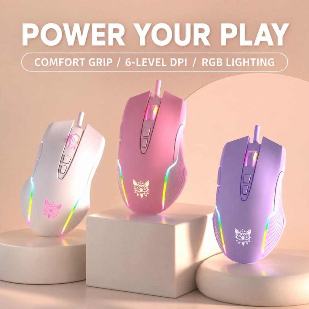 Adjustable 6400DPI CW905 Wired Gaming Mouse RGB LED Light USB Gaming Mouse  for Daily Use