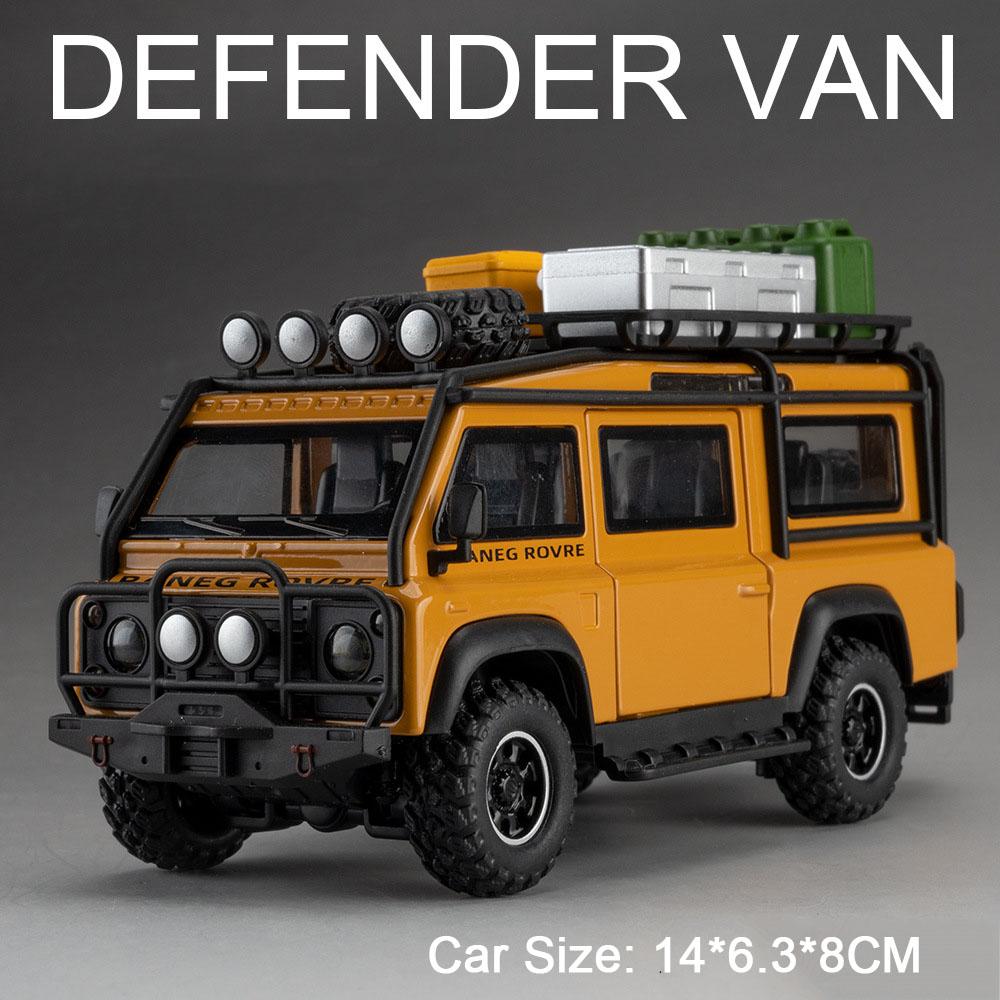 1:32 Scale Land Rover SV2025 Defender Car Model Toy Metal Body Rubber Tires Doors Opened Vehicles Models Boys Collectible Item