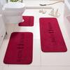 3D Carved Three-Dimensional Bathroom Floor Mat Toilet Three-Piece Non-Slip Absorbent Carpet