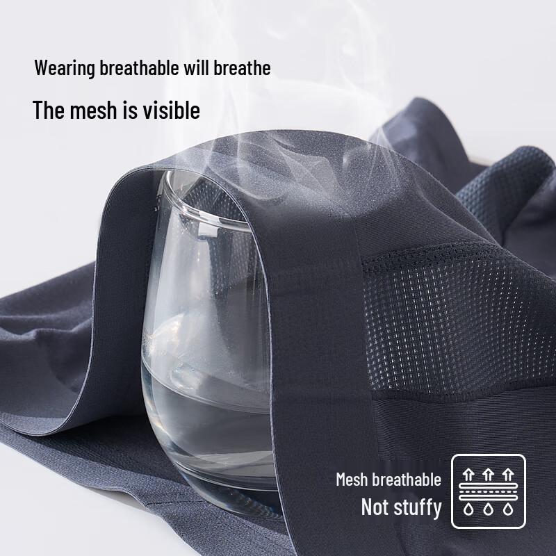 Langsha Men's Modal Silk Antibacterial Boxer Briefs Multi-Pack