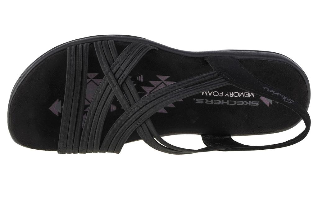 Skechers Reggae Slim Simply Stretch Sandales, Sandales Femme Noir